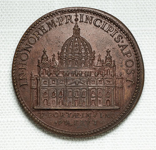 : Medaille auf die Vollendung der Fassade der Peterskirche, 1613