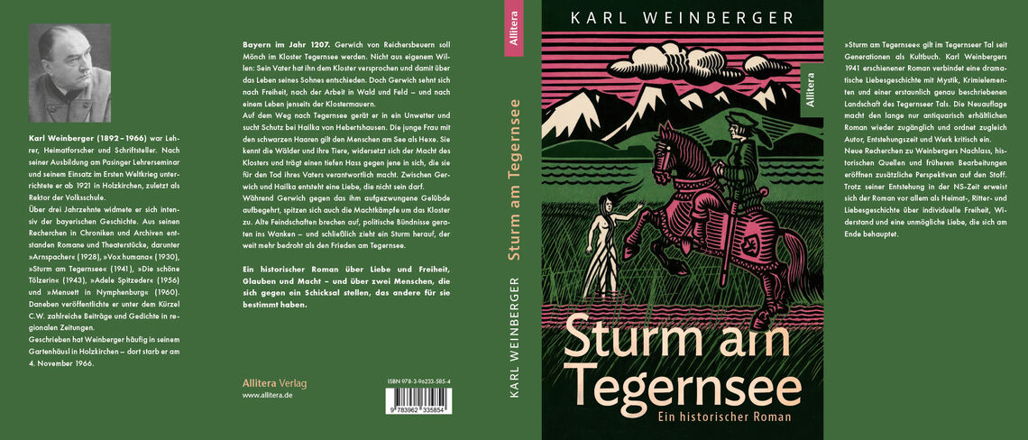 Einband der Neuauflage (2026) des Romans Sturm am Tegernsee von Karl Weinberger